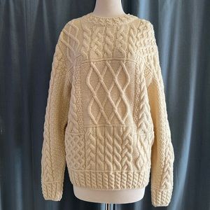 Pure wool made in UK cable knit sweater